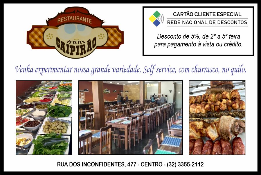 Restaurante Caipirão - Restaurantes com descontos em Tiradentes