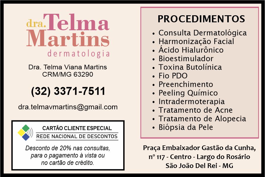 Dra. Telma Martins - Dermatologista com descontos em São João Del Rei